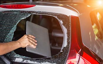 Car with newly replaced back glass